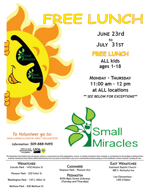 Free Lunch June 23 - July 31