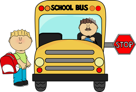 child waiting for school bus